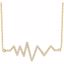 652146:60000:P 14kt Yellow 1/6 CTW Diamond Heartbeat 16-18" Necklace