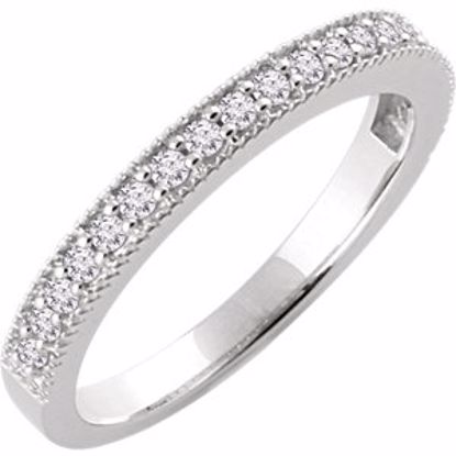 652143:103:P 14kt White 1/4 CTW Diamond Band for 6.5mm Round  Ring