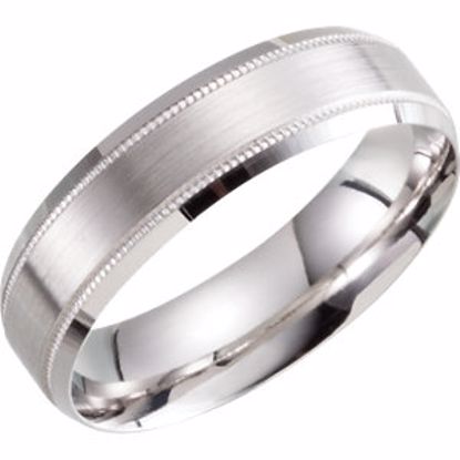 51287:219:P 14kt White 6mm Lightweight Beveled Band Size 13