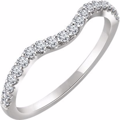 652142:105:P 14kt White 1/4 CTW Diamond Band for 6.5mm Round Engagement Ring 