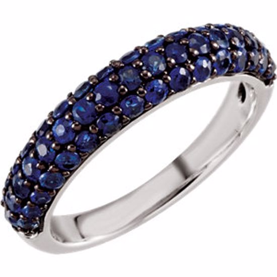 651524:60003:P 14kt White Blue Sapphire Ring Size 5