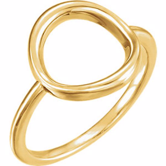 51602:102:P 14kt Yellow Circle Ring 