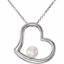 86315:603:P Platinum Freshwater Cultured Pearl Heart 18" Necklace