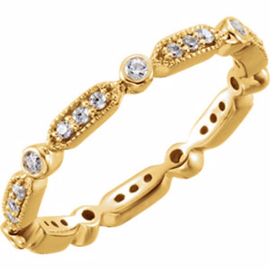 651707:104:P 14kt Yellow 1/4 CTW Diamond Eternity Band Size 4.75