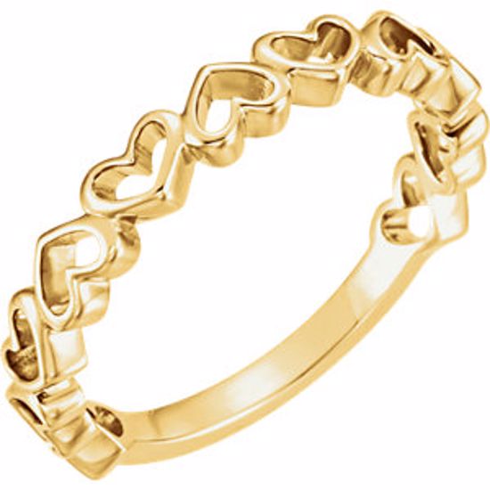 51574:102:P 14kt Yellow Heart Ring