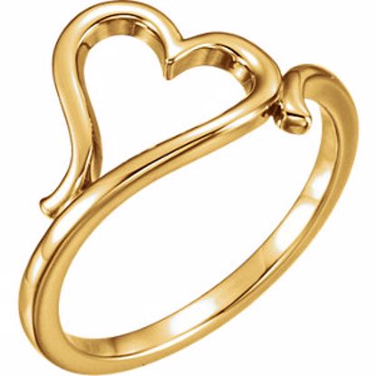 51573:102:P 14kt Yellow Heart Ring