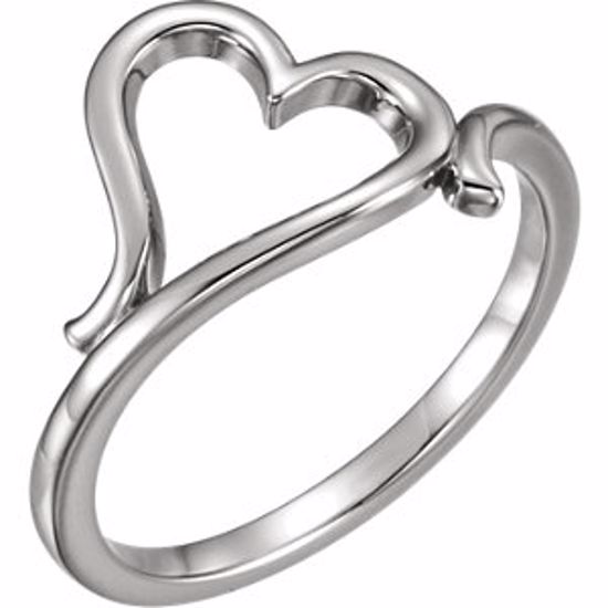 51573:105:P Sterling Silver Heart Ring