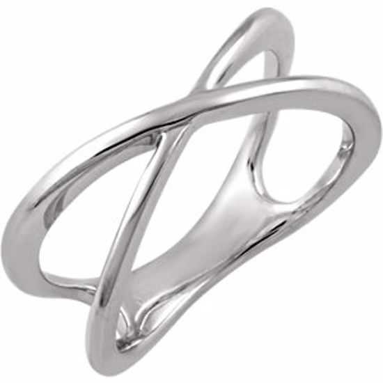651825:103:P Platinum Criss-Cross Ring