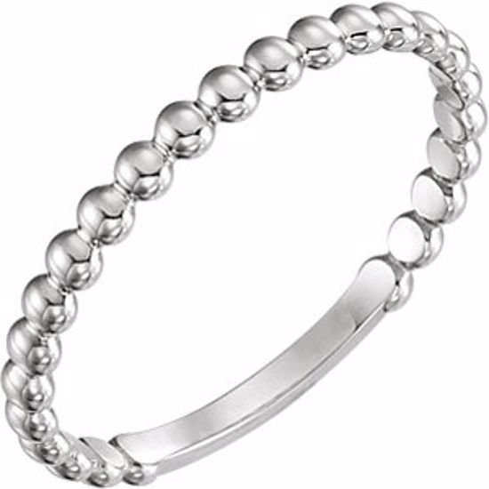 51608:1004:P Platinum 2mm Stackable Bead Ring