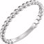 51608:1004:P Platinum 2mm Stackable Bead Ring
