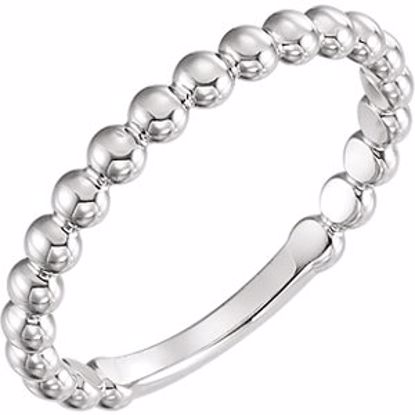 51608:1011:P Platinum 2.5mm Stackable Bead Ring