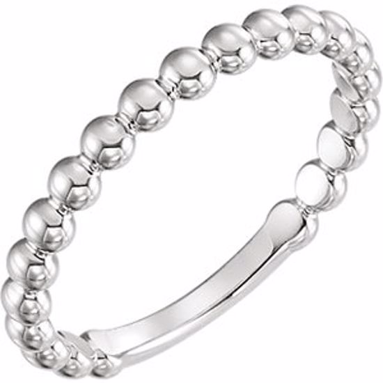 51608:1011:P Platinum 2.5mm Stackable Bead Ring
