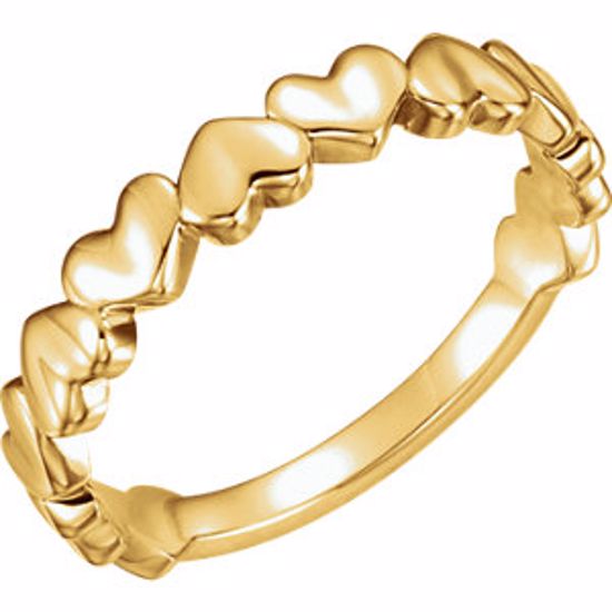 51575:102:P 14kt Yellow Heart Ring