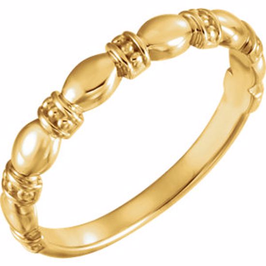 51571:102:P 14kt Yellow Stackable Ring