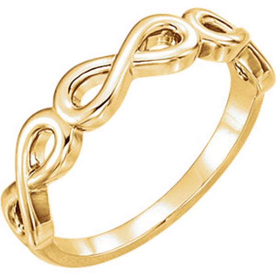 51618:102:P 14kt Yellow Stackable Infinity Ring