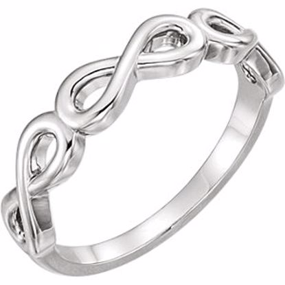 51618:104:P Platinum Stackable Infinity Ring