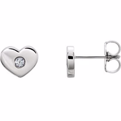 86336:600:P 14kt White .06 CTW Diamond Heart Earrings