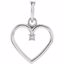 85895:1023:P 10kt White 1.5mm Heart Pendant Mounting