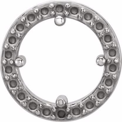 85916:1033:P Sterling Silver Halo-Style Pendant Mounting for 5.8mm Center