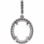 652178:132:P 14kt White Oval Halo Style Pendant Mounting