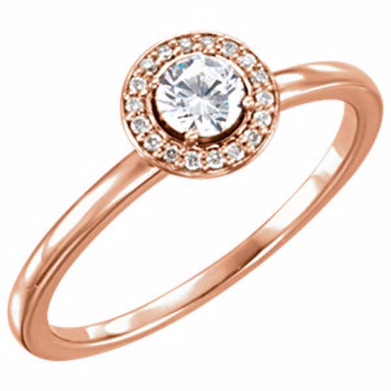 122743:60002:P 14kt Rose 1/3 CTW Diamond Ring