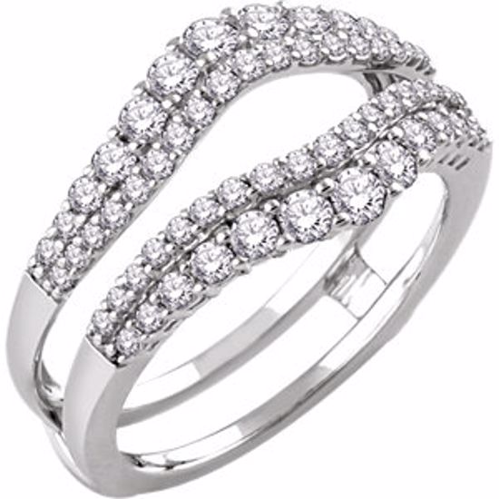 651991:101:P 14kt White 1 CTW Diamond Ring Guard