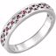 71831:600:P 14kt White 1.3 mm Ruby Stackable Ring