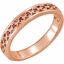 71831:602:P 14kt Rose 1.3 mm Ruby Stackable Ring