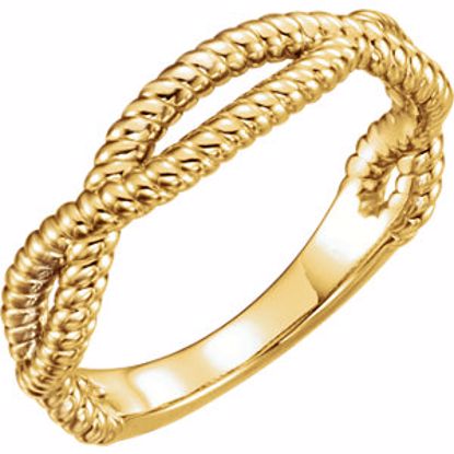 51572:102:P 14kt Yellow Rope Ring