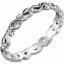 51579:1075:P 14kt White 3mm Sculptural Scroll Design Band Size 7.5