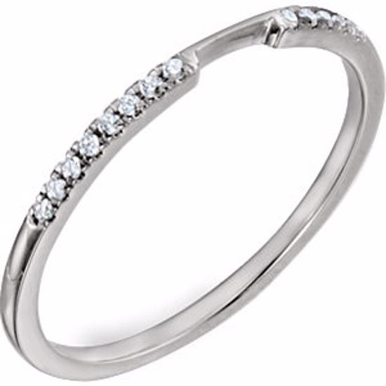 652209:110:P 14kt White 1/10 CTW Diamond Band for 5mm Round Engagement Ring