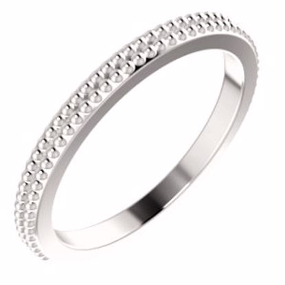51604:104:P Platinum Stackable Bead Ring