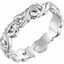 51579:508:P 14kt White 5mm Sculptural Scroll Design Band Size 8