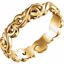 51579:608:P 14kt Yellow 5mm Sculptural Scroll Design Band Size 8