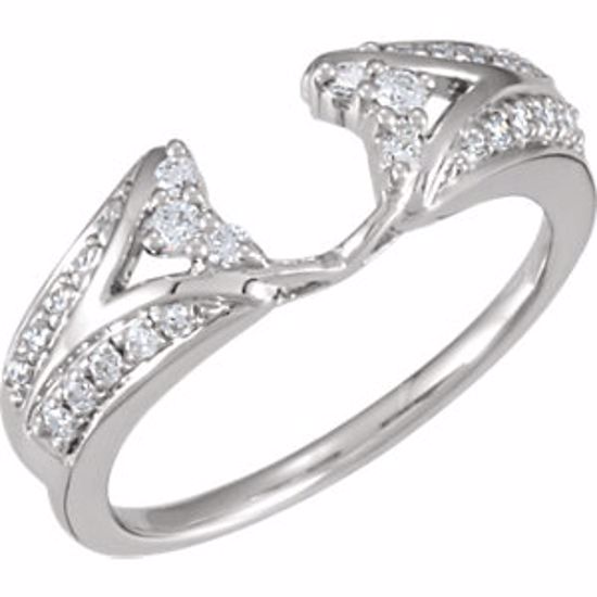 650952:102:P Platinum 1/4 CTW Diamond Ring Wrap