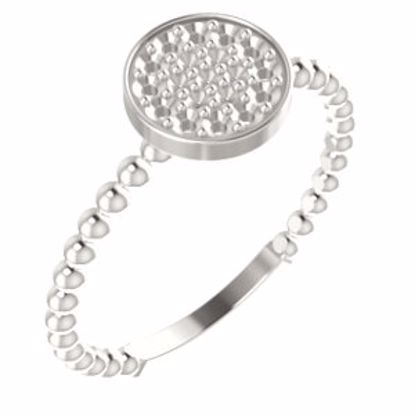 122820:604:P Sterling Silver 1/6 CTW Diamond Cluster Beaded Ring