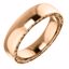 51577:710:P 14kt Rose 6mm Sculptural-Style Relief Pattern Band Size 10