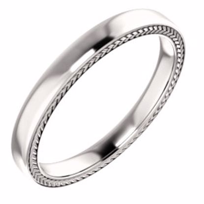 51578:409:P Platinum 3mm Band Size 9