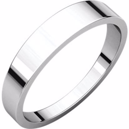 FT10:4485:P Sterling Silver 4mm Flat Tapered Band