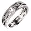 51580:134:P 14kt White 5mm Band Size 7.5