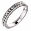 51582:124:P 14kt White 3mm Band Size 8