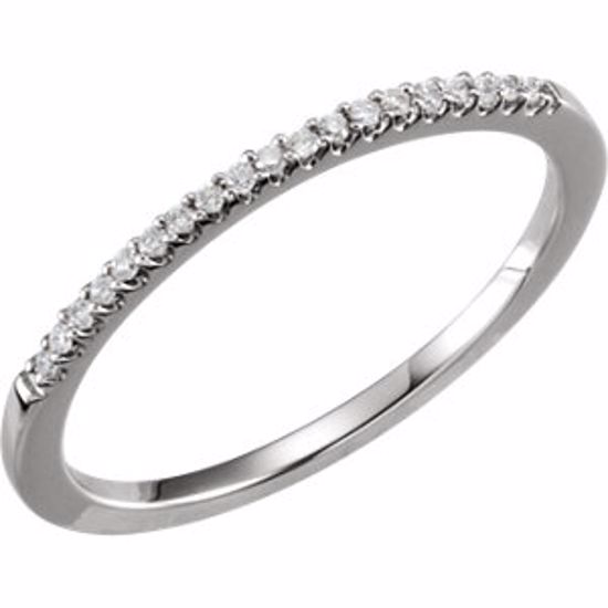 67819:107:P 14kt White 1/8 CTW Diamond Band Size 5.75