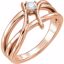 122904:602:P 14kt Rose 1/8 CTW Diamond Ring