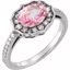 71873:603:P Platinum Baby Pink Topaz & 1/3 CTW Diamond Ring