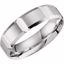 51286:302:P 14kt White 6mm Lightweight Grooved Beveled Band Size 10