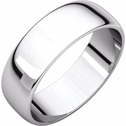 HRL11:637:P Sterling Silver 6mm Half Round Light Band