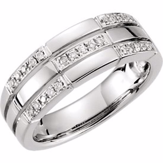 63585:101:P Platinum 1/8 CTW Diamond Ring Size 4.5