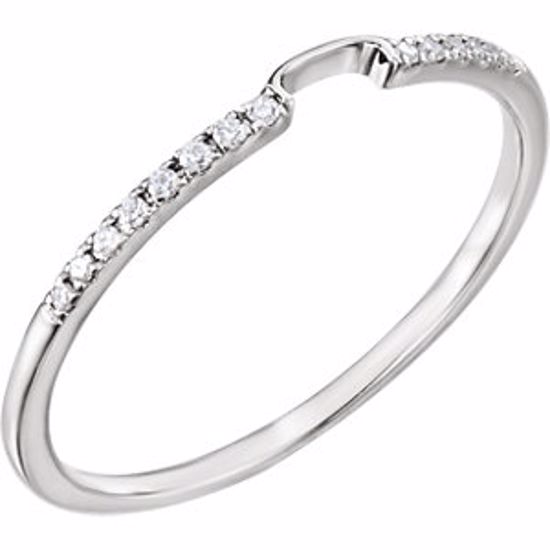 652209:116:P 14kt White .05 CTW Diamond Band for 3.5mm Round Engagement Ring