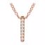 652218:60003:P 14kt Rose .05 CTW Diamond 16-18" Bar Necklace