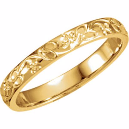 50072:105:P 14kt Yellow 3mm Hand-Engraved Band Size 10.5